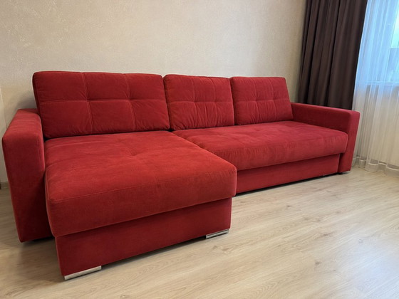 ¡Se vende un sofá rojo prácticamente nuevo! – Sofás esquineros, Metal, Textile (photo 5 of 5)
