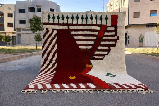 Tapis Rouge Berbère En Laine 200/270 – vloerkleden en tapijten, Wool