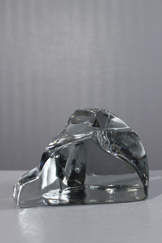 Image 1 of Large & Heavy Abstract Sculpture Vintage Polished Crystal Block 20th century