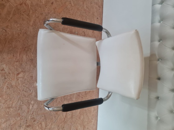 Image 1 of Witte Vinyl Salonstoel 1960's, VS