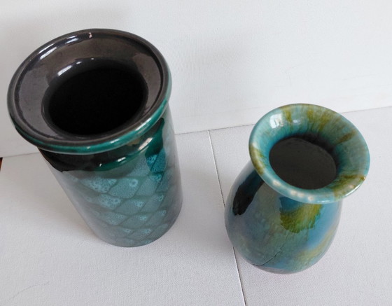 Vasen DDR Strehla 1202 & Jasba 115/15, 2er-Set, 1970er Jahre – Jasba en Strehla, Ceramic (photo 3 of 14)