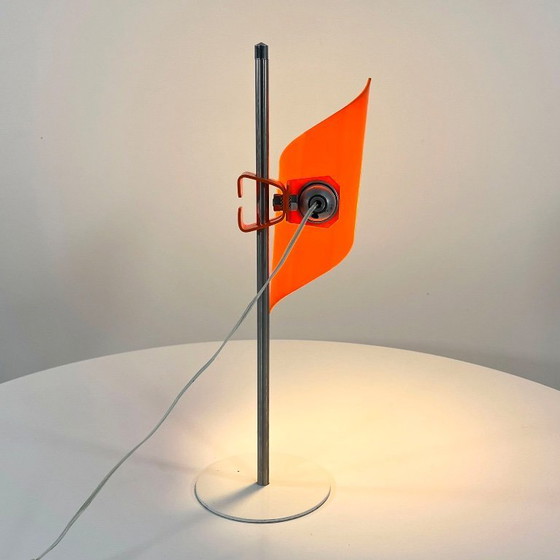 Image 1 of Orange Space Age Adjustable Desk Lamp, 1970s