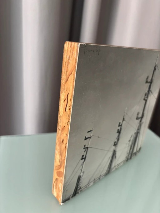 Fotografía antigua del puerto firmada, 1967 – fotografie, Wood (photo 2 of 8)