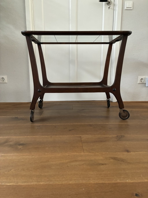 Vintage wooden serving trolley from the 50s/60s.