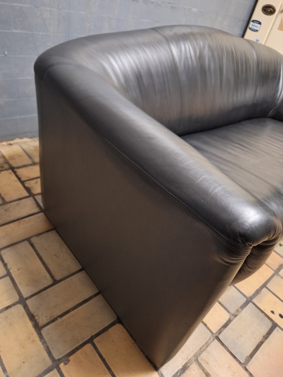 Leolux Sofás de 2 plazas negro Mink de 1982 – Leather (photo 3 of 7)