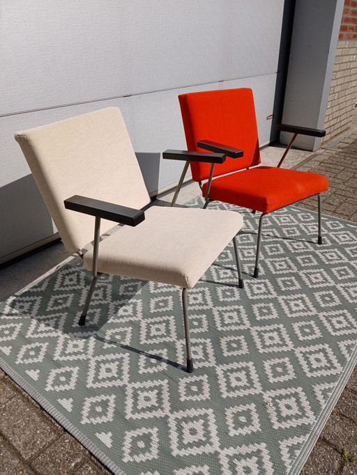 2 x 2 x Industrial Armchairs Gispen Design Wim Rietveld Model 415/1401