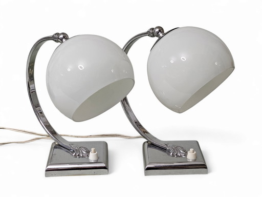 Paar bedlampjes, Art Deco 1920