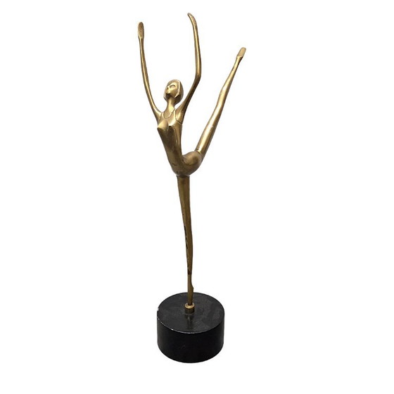 Scultura vintage ballerina in ottone – Francia anni '70/'80 – Oggetti decorativi (photo 3 of 6)