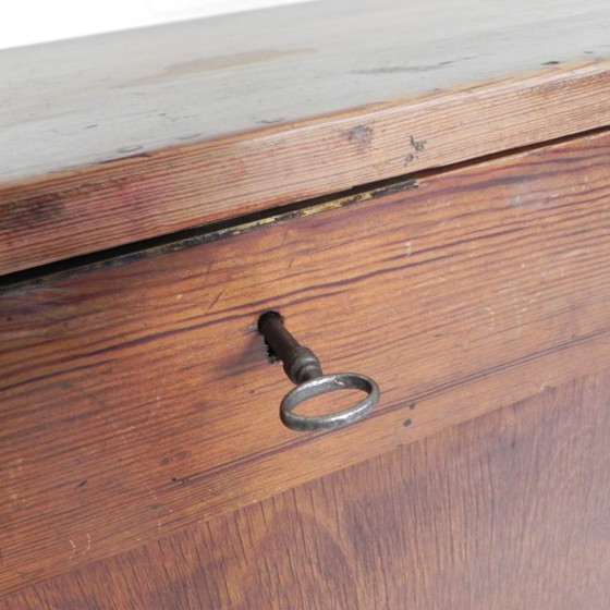 Pine school chart cabinet, architect's cabinet, map cabinet, 1930s, Storage cabinet, Wood, Brown (photo 19 of 25)