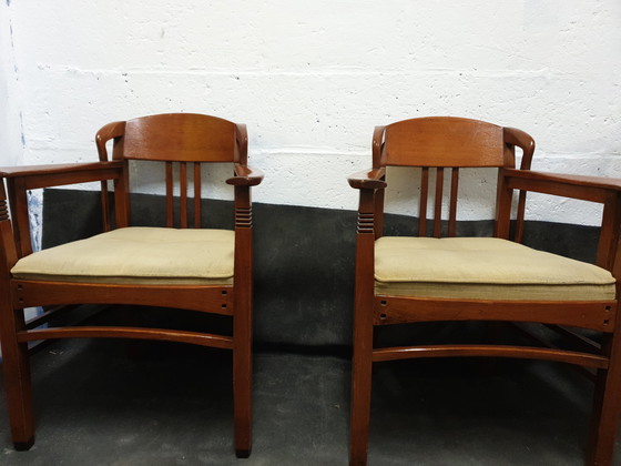 Image 1 of 6x Fauteuils de salle à manger Art Nouveau Schuitema