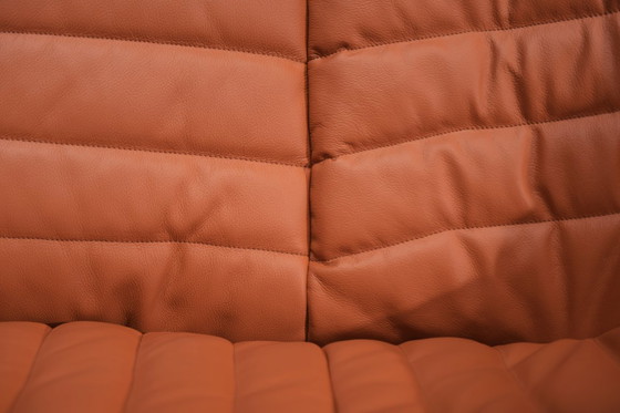 Image 1 of Schitterende vintage Sandra-bank met nieuw leer, ontworpen door Annie Hiéronimus voor Cinna in 1970.