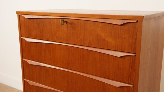 Vintage Deense Ladekast | Teak | 6 Lades | 106 Cm – Ladekasten, Wood (photo 5 of 9)