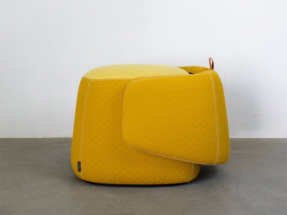 Haworth Openest armchair and pouf designed by Patricia Urquiola, Textile, Yellow, Modern (photo 6 of 11)