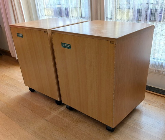 2x Comodini vintage, Vroomshoop Meubelen, Metallo, Plastica, Beige (foto 11 di 17)