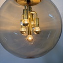Doria Leuchten globe glass hanging lamp , 1970s