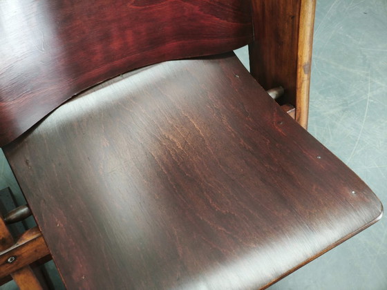 Image 1 of Panchina da cinema ceca a due posti degli anni '20 in legno di faggio, stile Art Déco.
