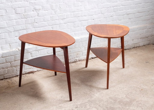 2x Holger Georg Jensen Side Tables, Kubus 1960s Denmark