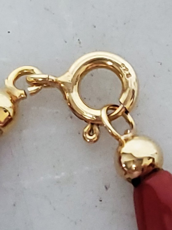 Image 1 of Sieraden - Bloedrode koraalketting. (ref 4045)