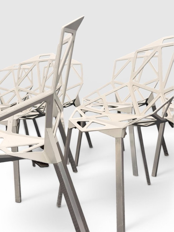 Image 1 of Exceptional set of 10 Chair One Magis chairs by Konstantin Grcic, Off-white, Provenance: Louvre Paris