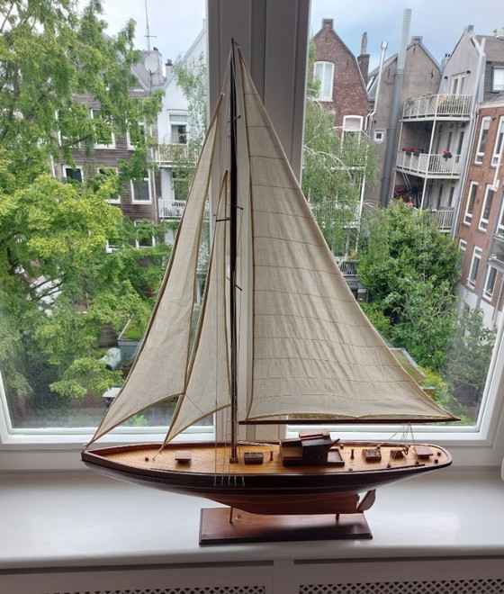 Image 1 of Vintage handgemaakt houten modelschip – Shackleton's Endurance (96 cm)