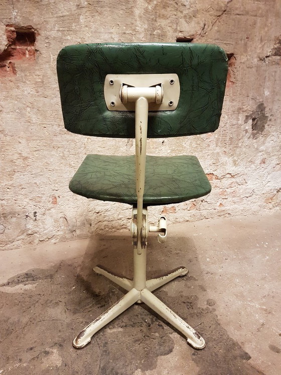 Image 1 of Selection of 4 industrial work chairs from the 1940s and 1950s