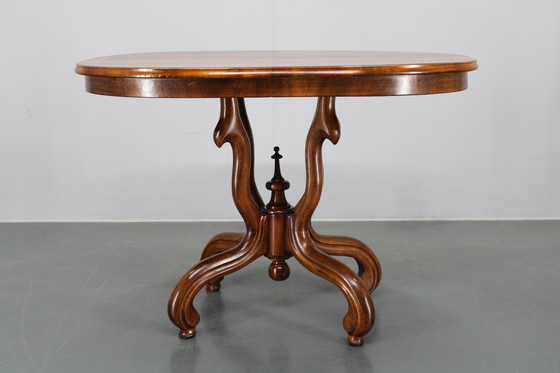Image 1 of 1930s Bentwood Table with Walnut Top Finish, Czechoslovakia