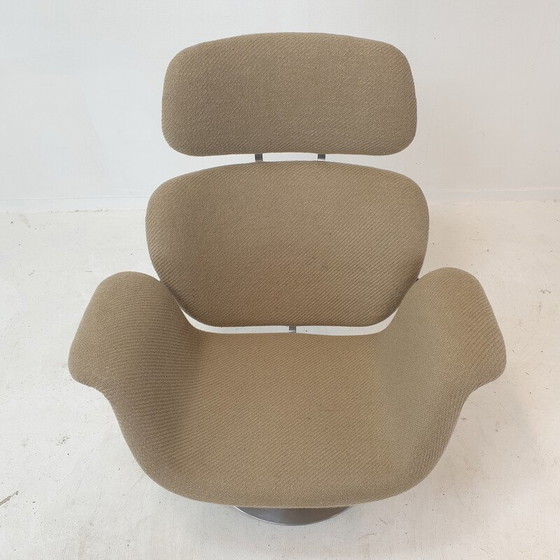 Image 1 of Fauteuil et ottoman Big Tulip vintage par Pierre Paulin pour Artifort, 1980