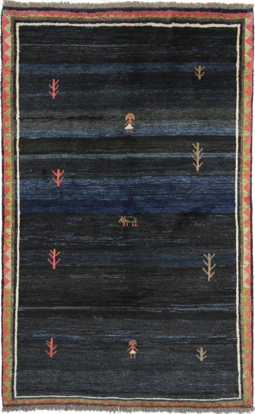 Original Perserteppich Gabbeh Ghashghai Orientteppich 249 cm x 156 cm Alt Natur