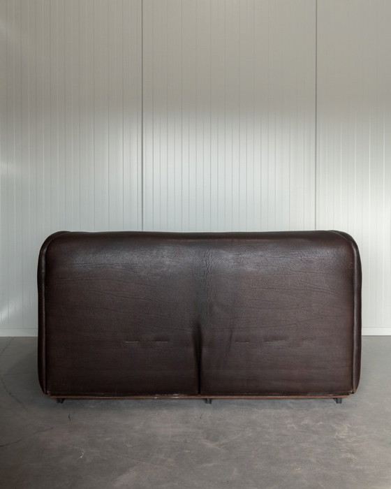 Image 1 of Canapé deux places vintage DS-47 de De Sede, canapé en cuir à encolure épaisse, assise extensible, années 1970