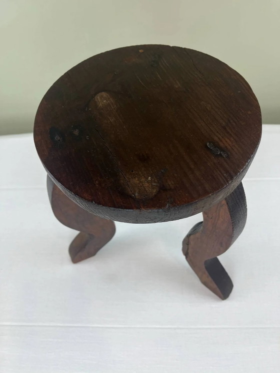 Ethnic tripod stool – Wood (photo 3 of 9)