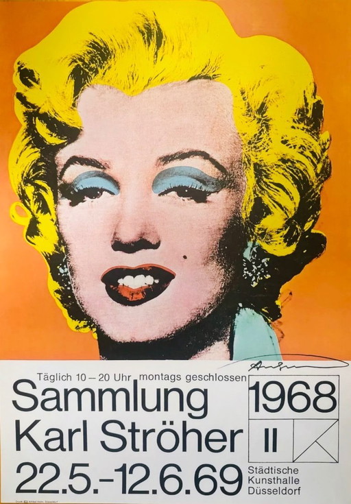 Affiche de l'exposition "Sammlung Karl Ströhler" à la Städtische Kunsthalle de Düsseldorf en 1968