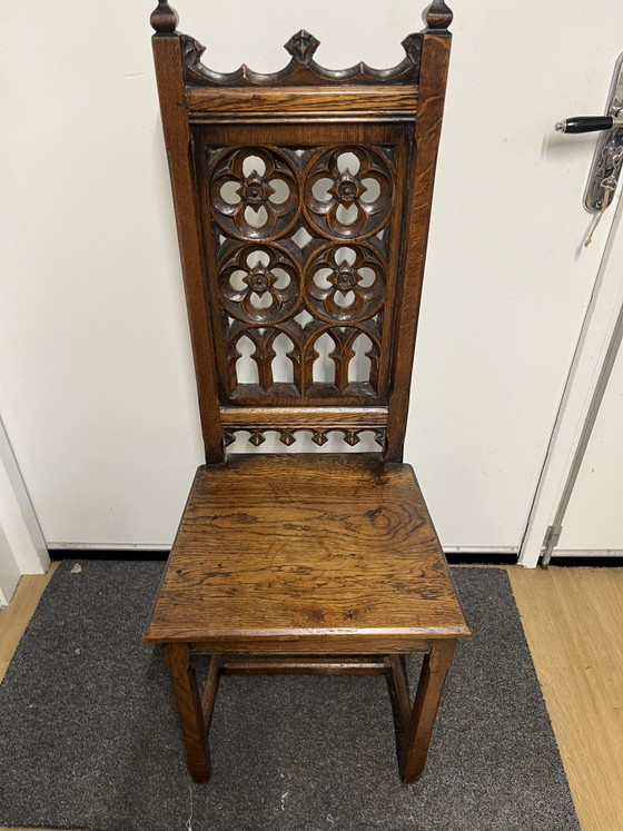 Image 1 of Two Gothic armchairs