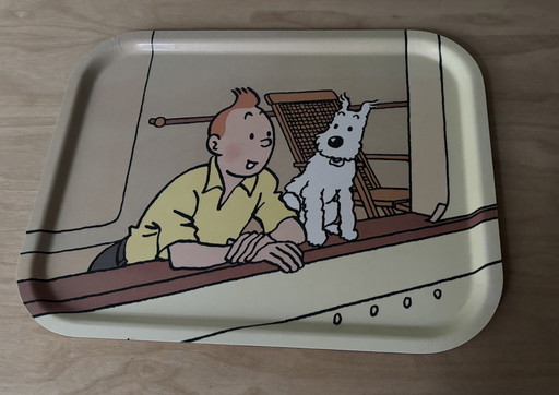 Vintage Tablett von 1995, Tablett, Tim und Struppi Tin Tin, Hergé, Axis Paris
