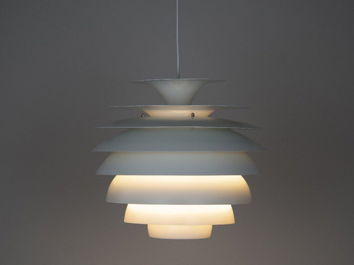 Lampada a sospensione vintage danese Barcelona di Bent Karlby, Lyfa, anni '60