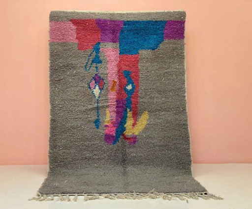 Tappeto marocchina in lana naturale 250x150 cm