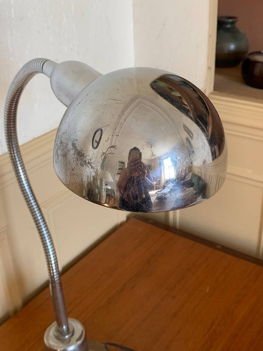 Lampade da officina vintage Jumo – leeslamp, Cast Iron, Chrome, Bauhaus (photo 2 of 12)