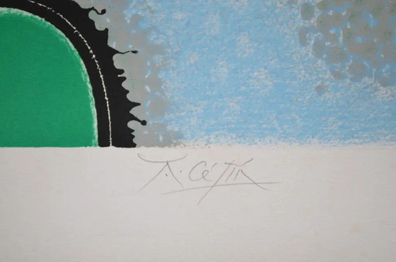 Anton Cetin (nato nel 1936) “Volto con lunghe trecce” Litografia firmata e numerata 17/150. (photo 4 of 9)
