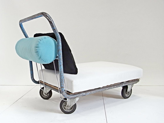 Image 1 of LAZY WORK ligstoel, platformwagen, multifunctioneel, uniek exemplaar