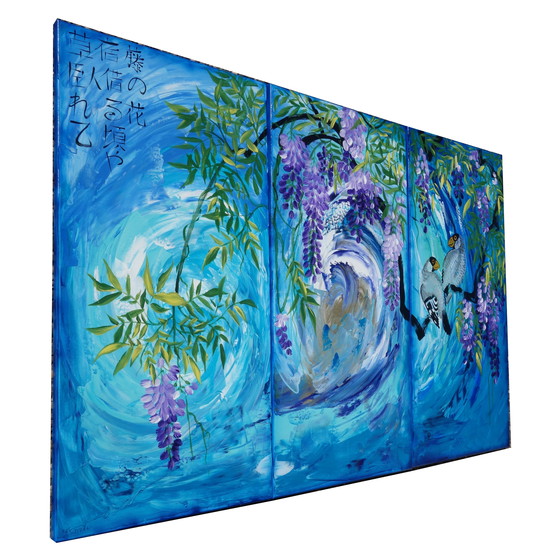 Image 1 of Japanese Wisteria J389 - Blue Painting