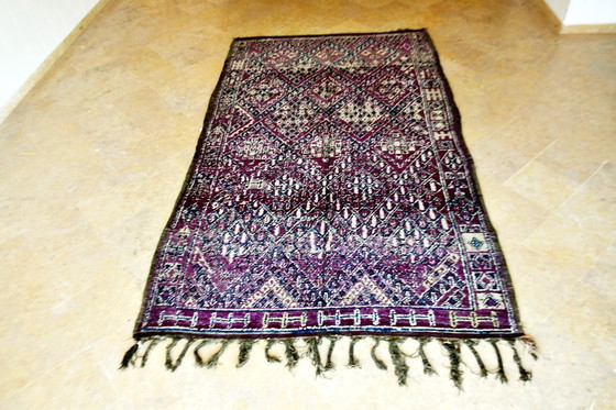 Image 1 of Tapis marocain vintage Beni M'Guild violet - 280 x 160 cm