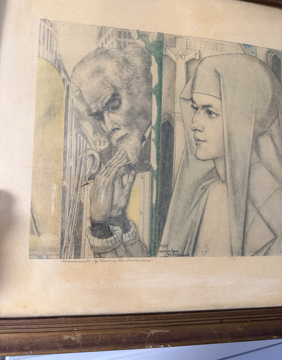 Jan Toorop 1858-1928 / Originele Lithografie - Het Offer 1927 – Litho's & Zeefdrukken, Paper (photo 6 of 10)