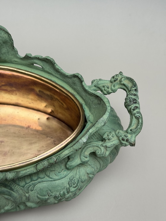 Image 1 of Bronze Jardinière in Rococo Style – Louis XV Influence