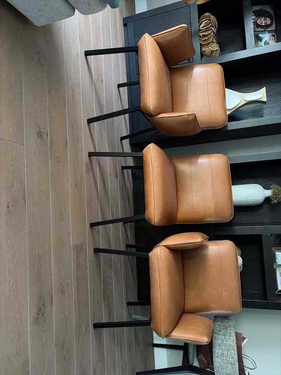 Splendide sedie in pelle color cognac – Sedie da pranzo, Metallo (photo 3 of 5)