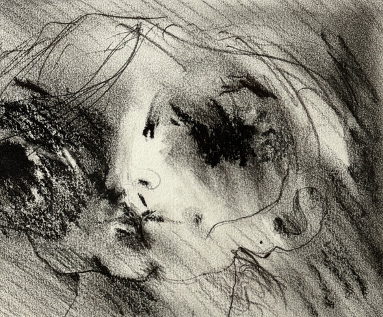 Image 1 of Robert Detheux - Magnifique ritratto surréaliste - Vendu encadré 