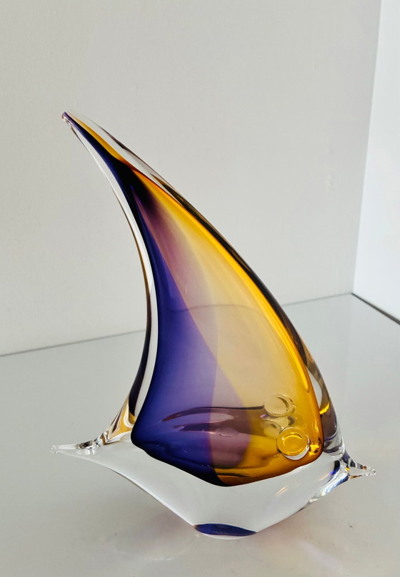 Image 1 of Oggetto in vetro "PESCE" di Artcristal Bohemia.