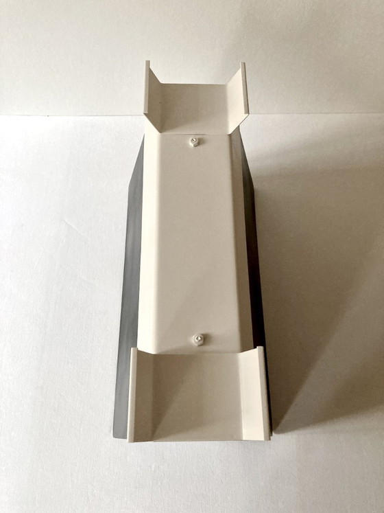 Image 1 of Porte-revues en métal noir et blanc crème, années 1950