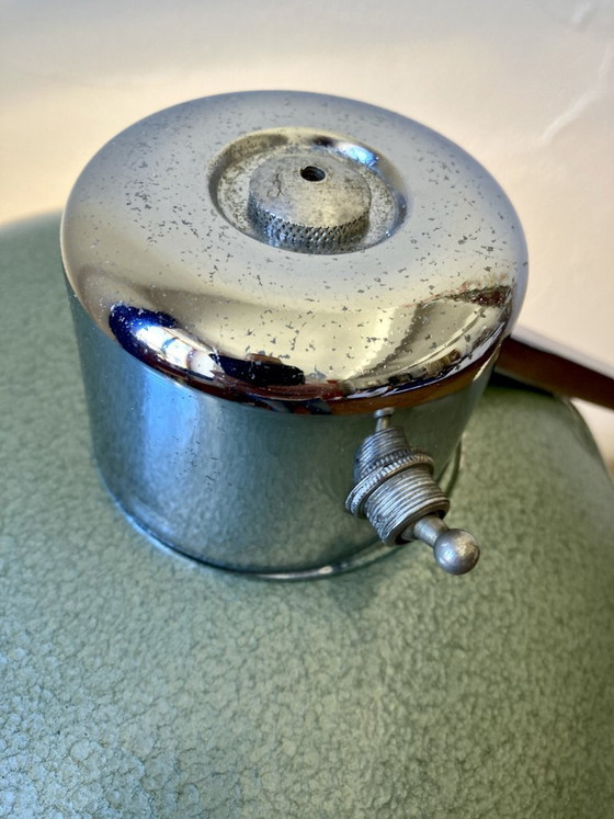 Image 1 of Solère telescopic lamp, hammered paint & blue diffuser, 1950s