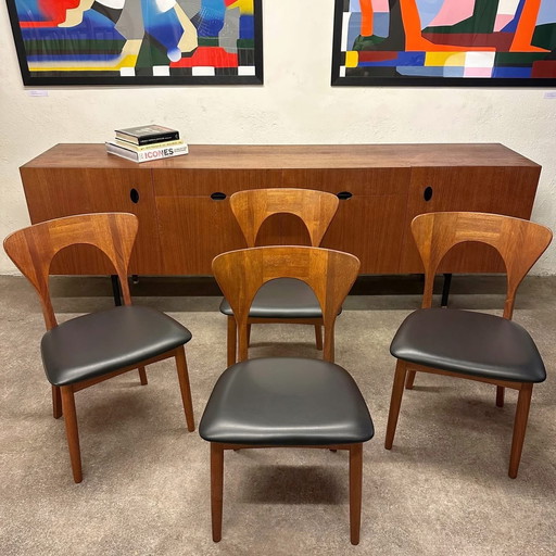 Set di 4 sedie in teak di Niels Koefoed, 1960
