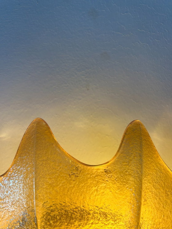 Image 1 of Vintage XL wandlamp, Murano en messing, Italië 1970