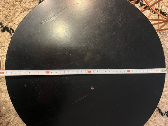 Image 1 of Set van 3 moderne bijzettafels met draadmand - koper met zwart